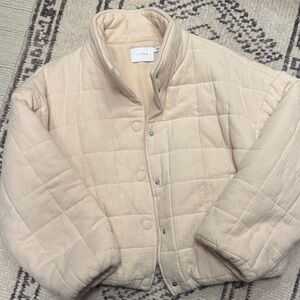Lush Beige Quilted Jacket